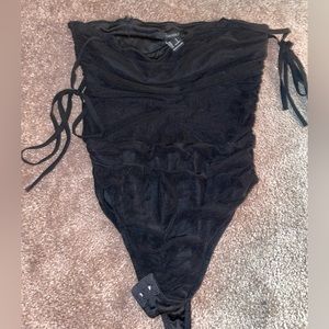 Black spaghetti strap bodysuit forever 21